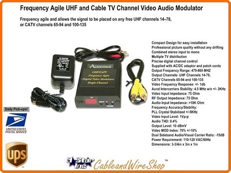 uhf catv frequency agile digital video modulator 3 chanel|Digital A/V Modulator 3.